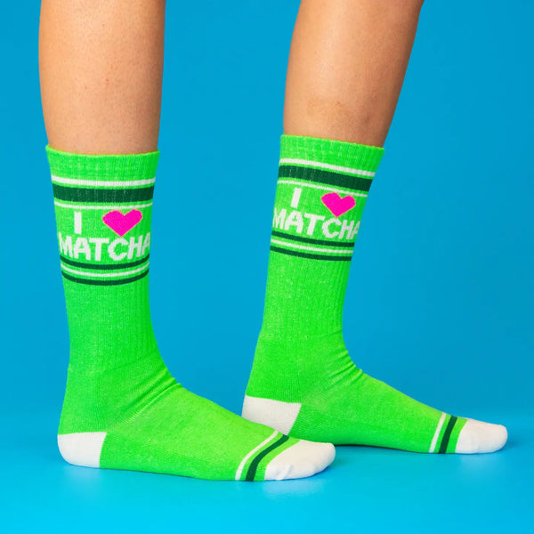 I love Matcha Gym Crew Socks