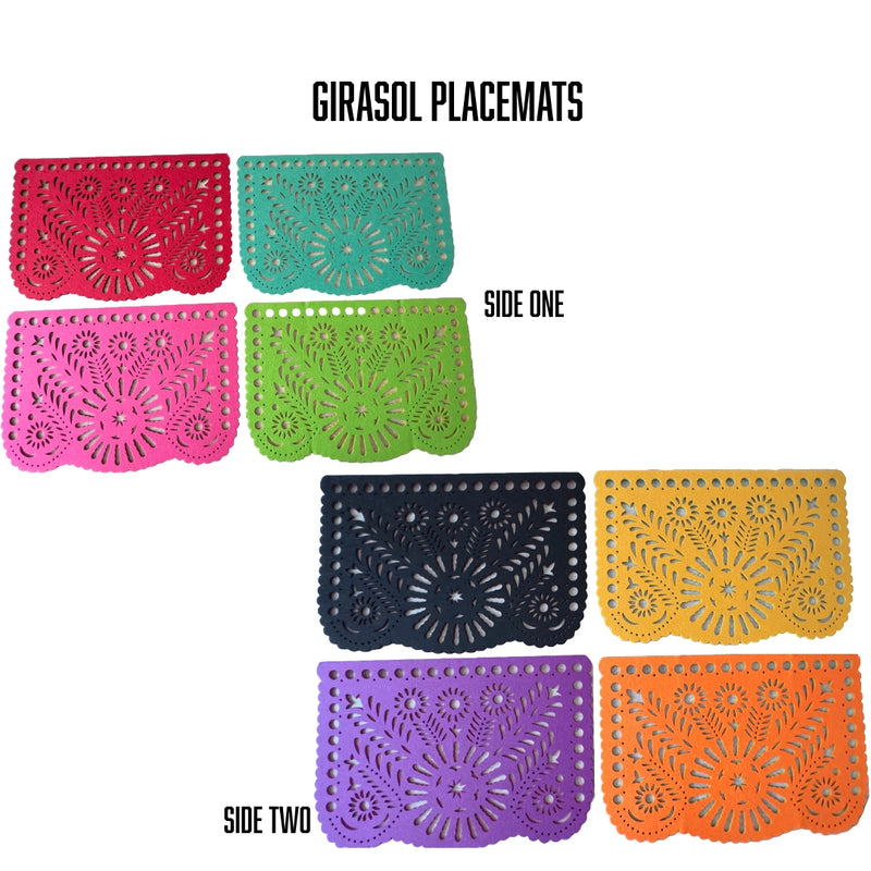 Double-Sided Felt "Papel Picado" Placemat Sets (Girasol) at Sew Bonita in Corpus Christi, TX.