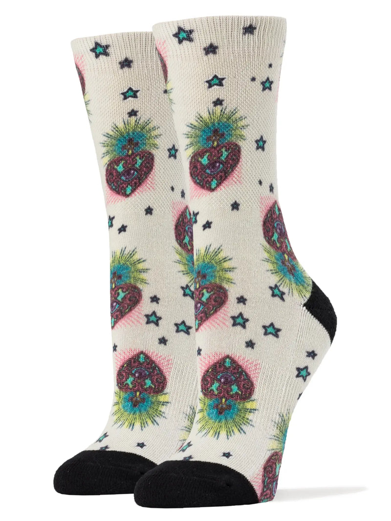 Sacred Eye | Women's 360 Printed Premium Crew Socks at Sew Bonita in Corpus Christi, TX.