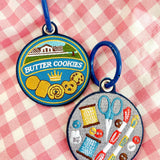 Butter Cookie Tin Embroidered Keychain