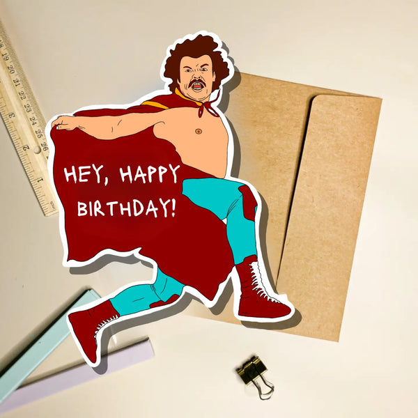 Nacho Libre Cumpleaños Card at Sew Bonita in Corpus Christi, TX.