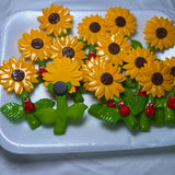 Sunflower w/ Ladybug Kitchen Magnet