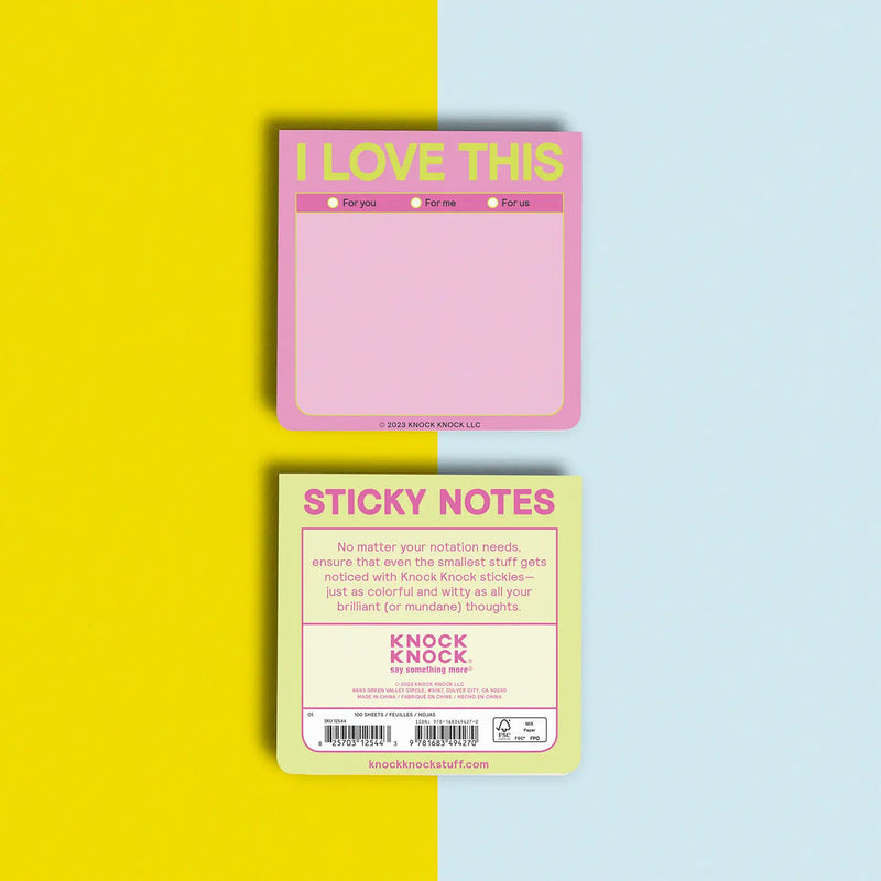 I Love This Sticky Note (Pastel Version)