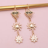 Mystic Sun Gold Linear Earrings