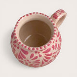 Pink & White Round Talavera Mug