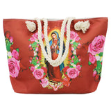 Red Our Lady of Guadalupe Tote Bag