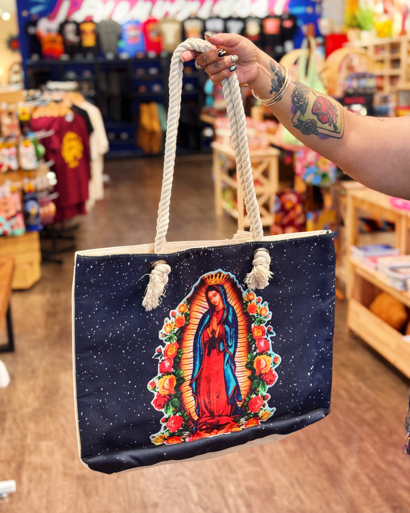 Guadalupe Canvas Zip Tote Bag