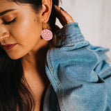 Pink Concha Hoops