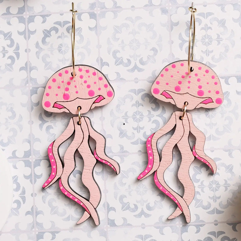 Jellyfish Hoop Earrings