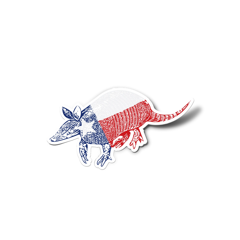 Lone Star Armadillo Sticker