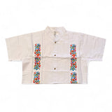 Summer Cropped Guayabera (White)