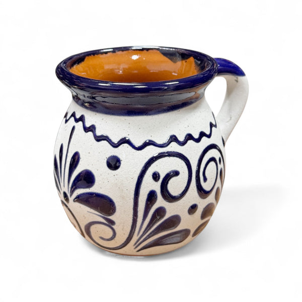 Navy on White Engobe Mug