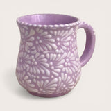 White on Lilac Talavera Mug (With Lip)