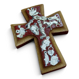 Small Wooden Cross w/ Milagros