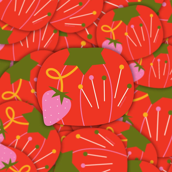 Tomato Pin Cushion Sticker