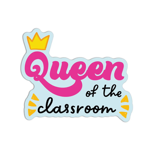 Queen of the Classroom Teacher Textured Stickers