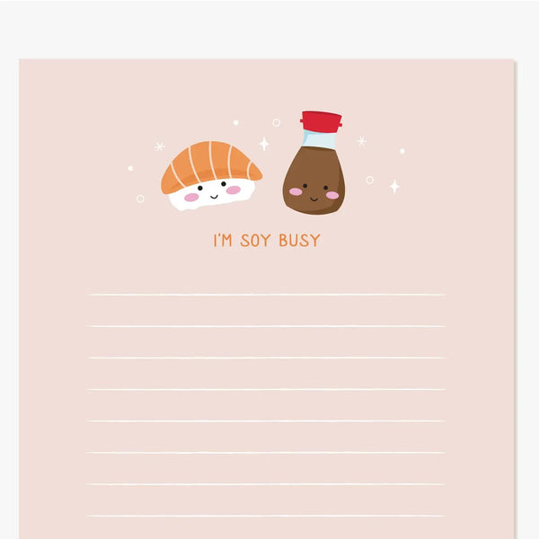 I'm Soy Busy Sushi Notepad