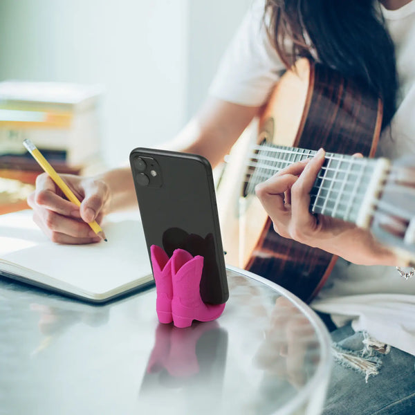Giddy Up - Cowboy Boot Phone Stand (Pink)