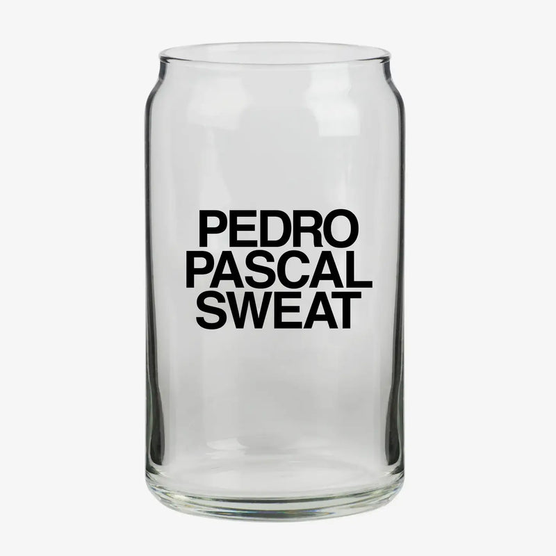 Pedro Pascal Sweat Beer Can Glass