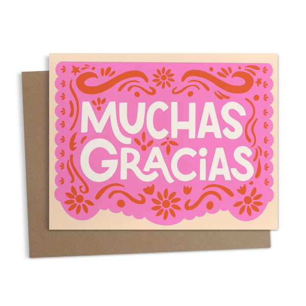 Muchas Gracias Papel Picado Card