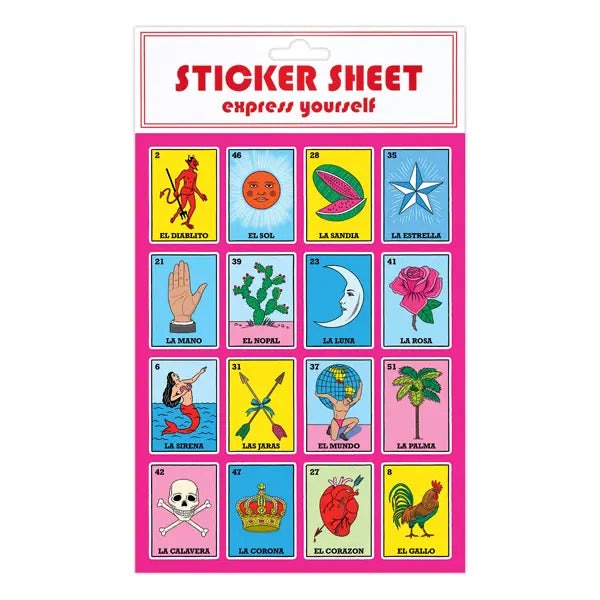 Mexican Bingo Sticker Sheet