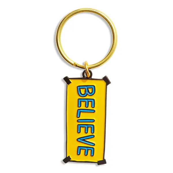 Ted Believe Sign Keychain