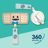 Blue Bowtie Bandage- Badge Reel Holder