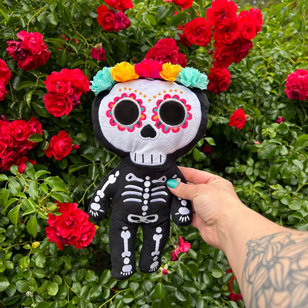 Teal & Yellow- Day of the Dead/Halloween Skeleton Plush