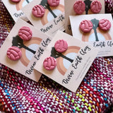 Pink Concha Earrings