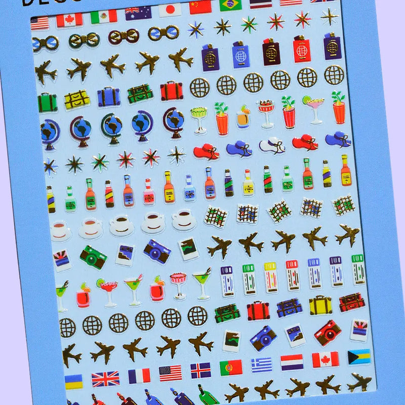 Jetsetter Nail Art Stickers
