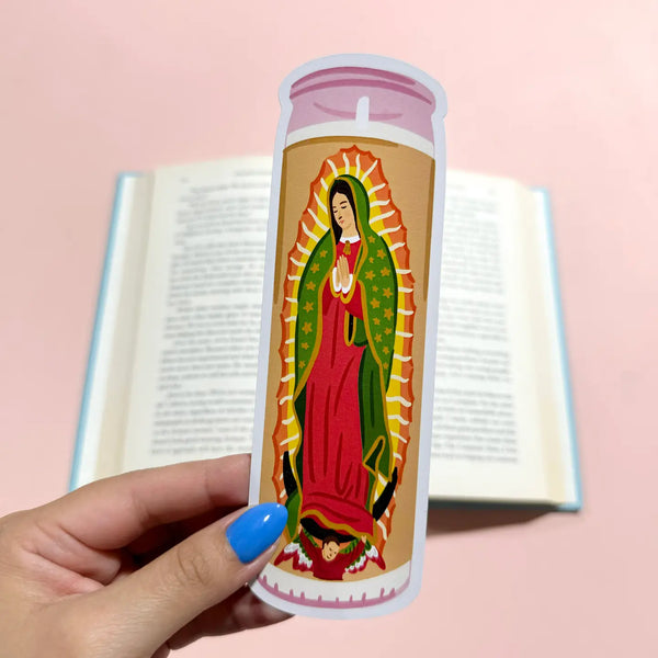 Virgencita Candle Die Cut Bookmark