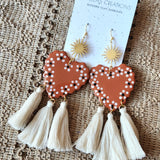 Large Hearts - Flor de Barro Earrings