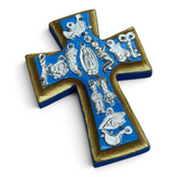 Small Wooden Cross w/ Milagros