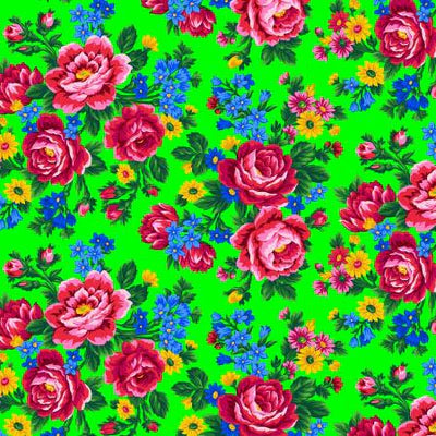Lime Kokum Scarf Floral - FQ