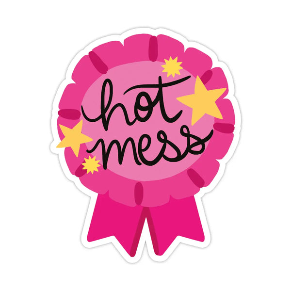 Hot Mess Badge Sticker