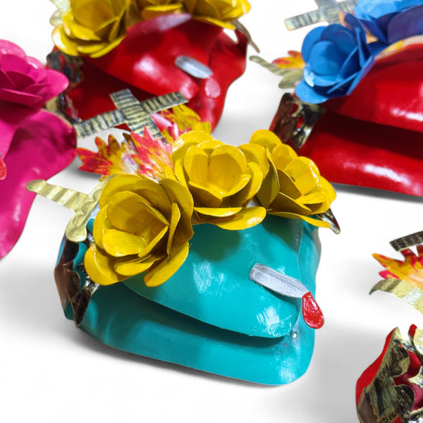 Hand Painted Tin Hearts