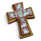 Small Wooden Cross w/ Milagros