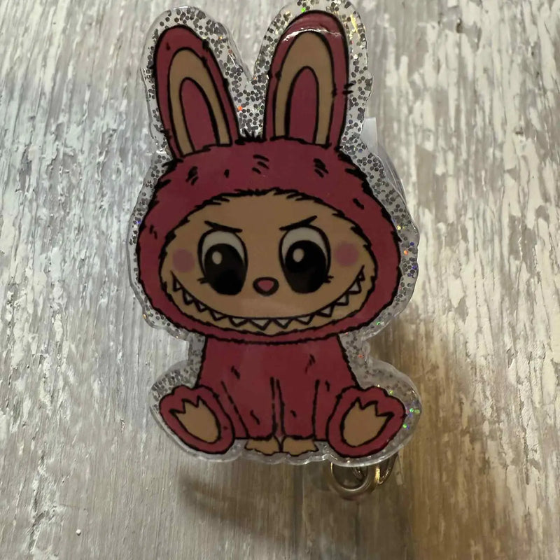 Pink Labubu Badge Reel