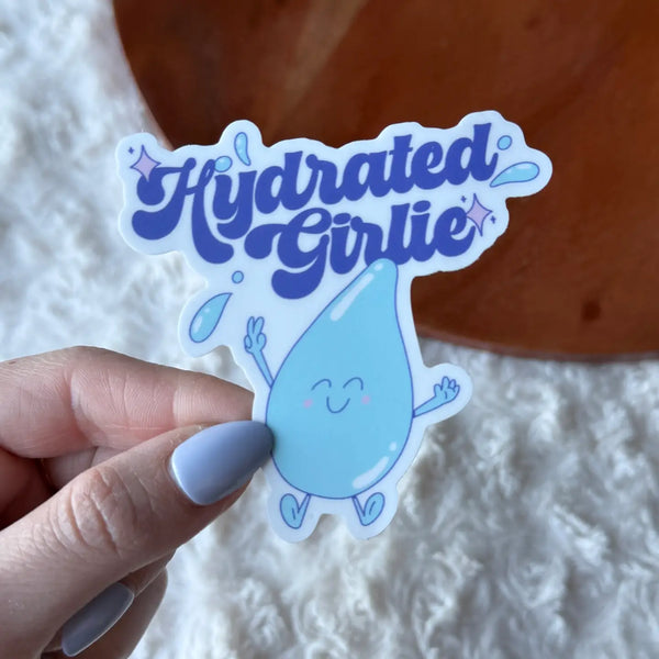 Hydrated Girlie Happy Water Sticker