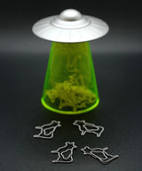 UFO Paperclip Dispenser with Cow Clips