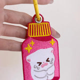 Tummy Hurts Medicine Embroidered Keychain