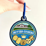 Butter Cookie Tin Embroidered Keychain