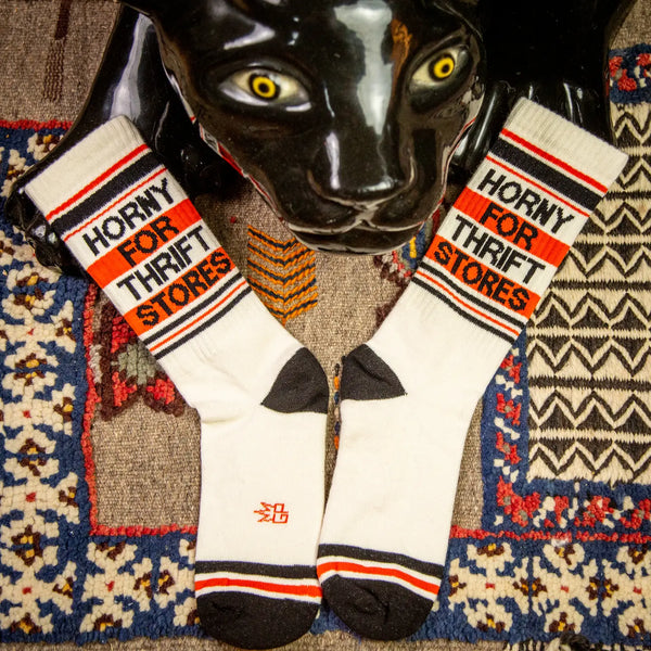 Horny for Thrift Stores Socks
