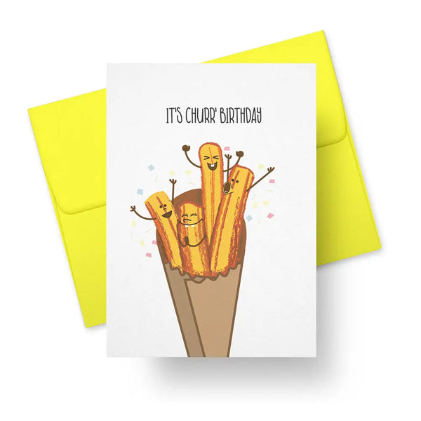 Churro Birthday Card