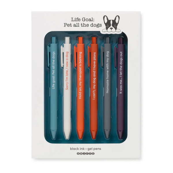 Life Goal Pet All the Dogs Quotable Pen Set