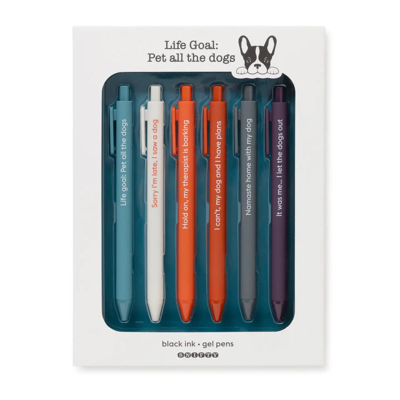 Life Goal Pet All the Dogs Quotable Pen Set