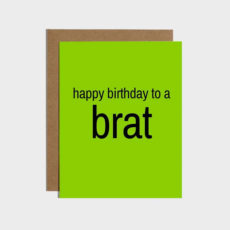 Brat Birthday Card