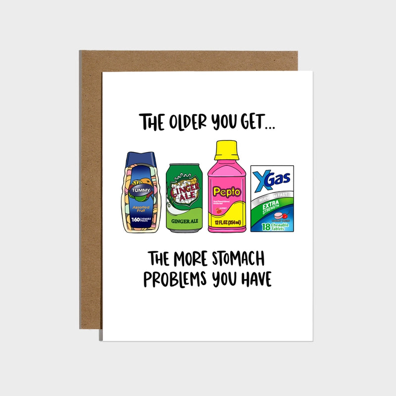 Stomach Problems Birthday Card