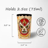 Red Luchador Shot Glass