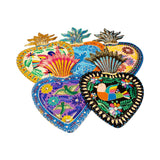 Large Tin Sacred Hearts w/ Birds